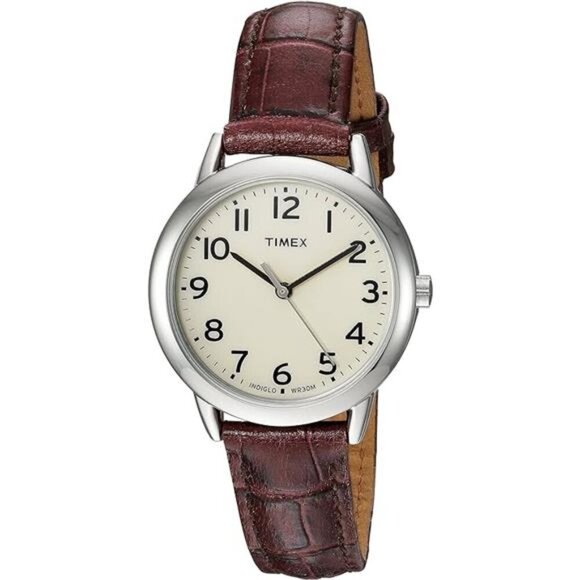 Timex Womens Easy Reader Watch Leather Strap Indiglo Light Water Resistant - Picture 6 of 6